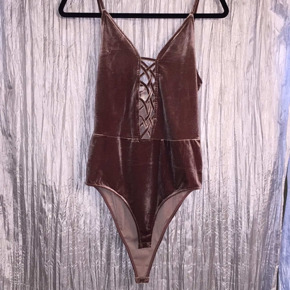 Mauve Velvet Bodysuit size M